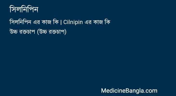 সিলনিপিন in Bangla