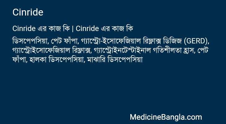 Cinride এর কাজ Cinride in Bangla