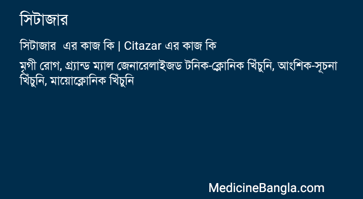 সিটাজার এর কাজ সিটাজার in Bangla