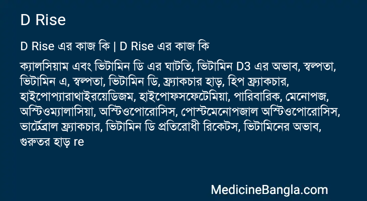 D Rise এর কাজ D Rise in Bangla
