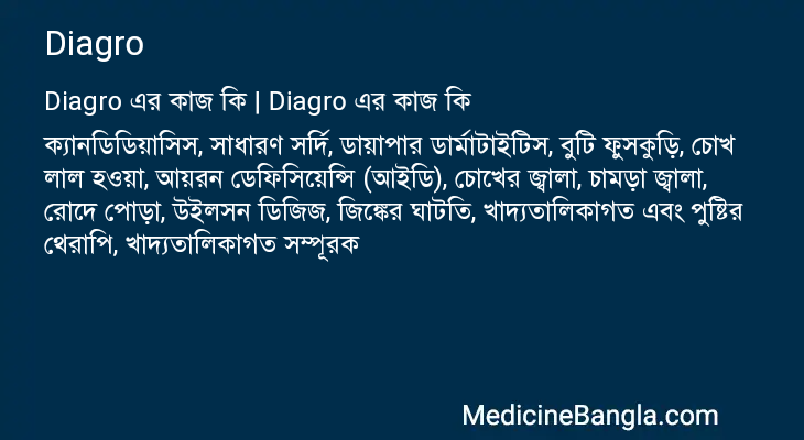 Diagro এর কাজ Diagro in Bangla