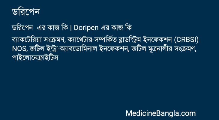 ডরিপেন এর কাজ ডরিপেন in Bangla