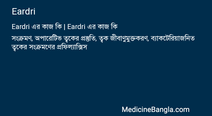 Eardri এর কাজ Eardri in Bangla