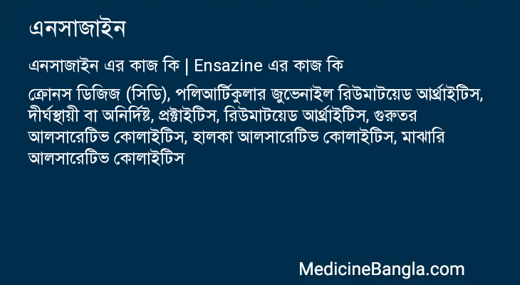 এনসাজাইন এর কাজ এনসাজাইন in Bangla