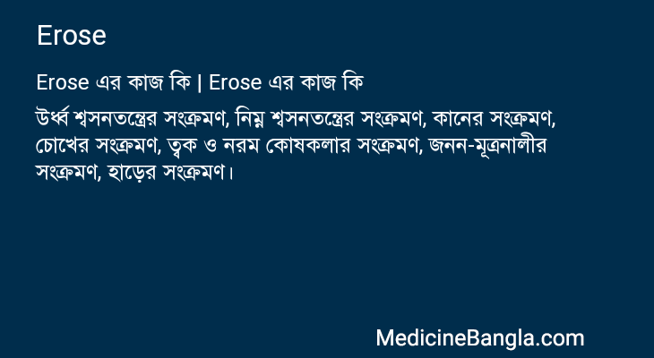 Erose এর কাজ Erose in Bangla