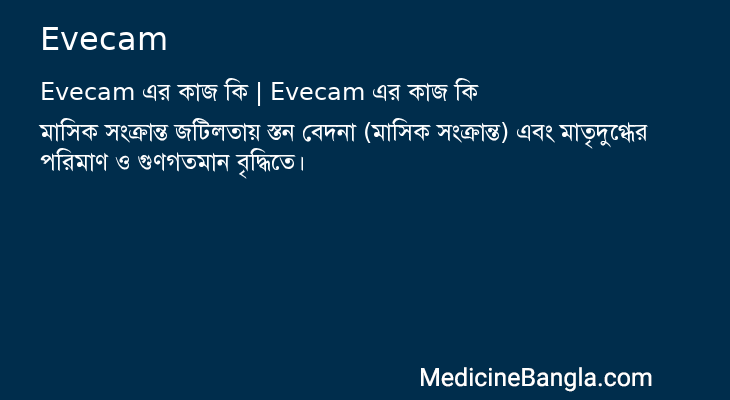 Evecam এর কাজ Evecam in Bangla