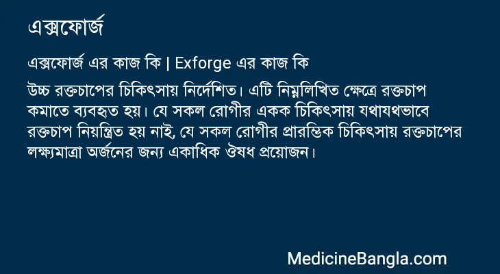 এক্সফোর্জ এর কাজ এক্সফোর্জ in Bangla