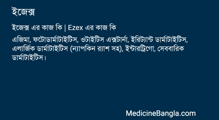 ইজেক্স এর কাজ ইজেক্স in Bangla