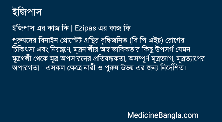 ইজিপাস এর কাজ ইজিপাস in Bangla
