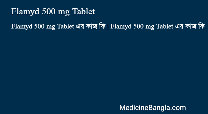 Flamyd 500 mg Tablet এর কাজ Flamyd 500 mg Tablet in Bangla