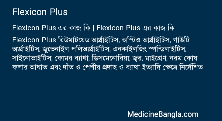 Flexicon Plus এর কাজ Flexicon Plus in Bangla