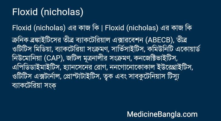 Floxid (nicholas) এর কাজ Floxid (nicholas) in Bangla