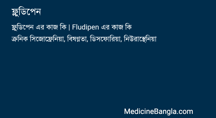 ফ্লুডিপেন এর কাজ ফ্লুডিপেন in Bangla