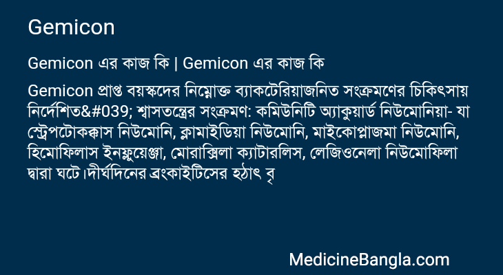 Gemicon এর কাজ Gemicon in Bangla