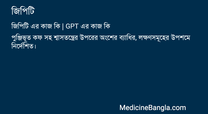 জিপিটি এর কাজ জিপিটি in Bangla