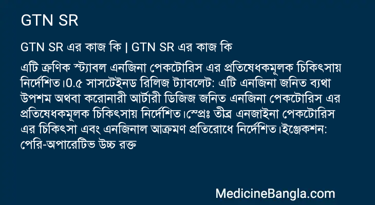 GTN SR এর কাজ GTN SR in Bangla