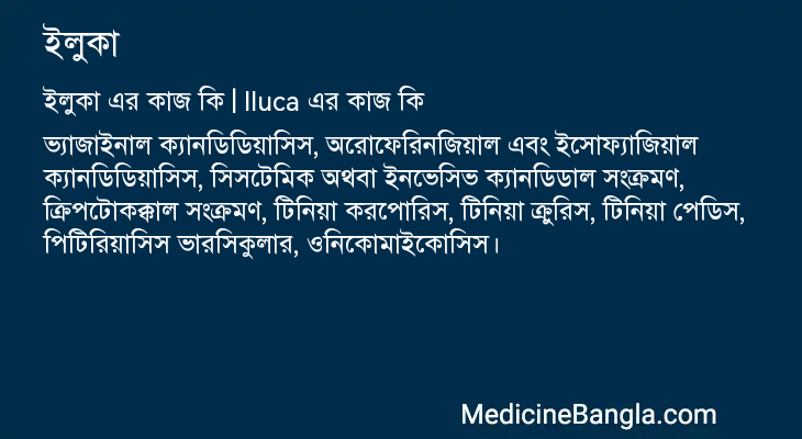 ইলুকা এর কাজ ইলুকা in Bangla
