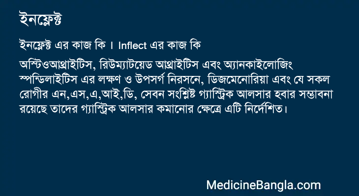 ইনফ্লেক্ট এর কাজ ইনফ্লেক্ট in Bangla