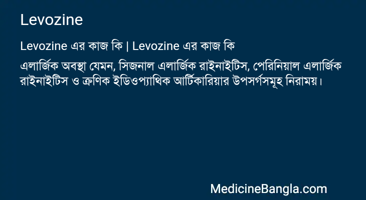 Levozine এর কাজ Levozine in Bangla