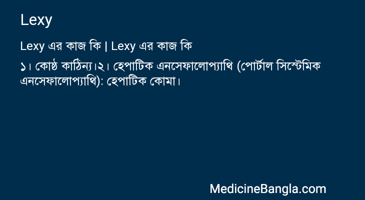 Lexy এর কাজ Lexy in Bangla