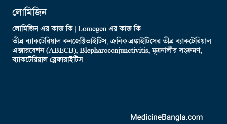 লোমিজিন এর কাজ লোমিজিন in Bangla