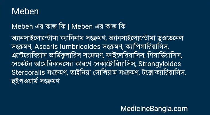 Meben এর কাজ Meben in Bangla