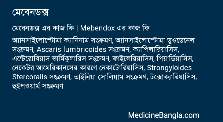 মেবেনডক্স এর কাজ মেবেনডক্স in Bangla