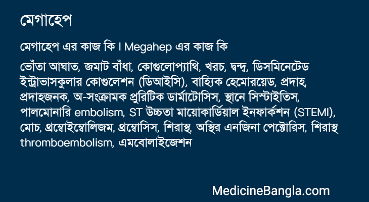 মেগাহেপ এর কাজ মেগাহেপ in Bangla