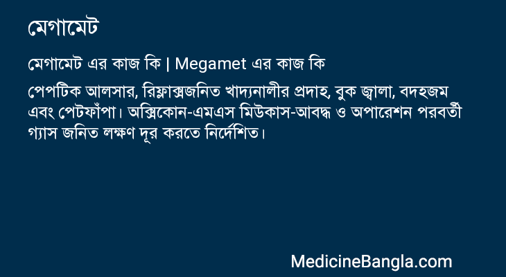 মেগামেট এর কাজ মেগামেট in Bangla