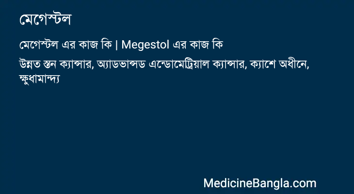 মেগেস্টল এর কাজ মেগেস্টল in Bangla