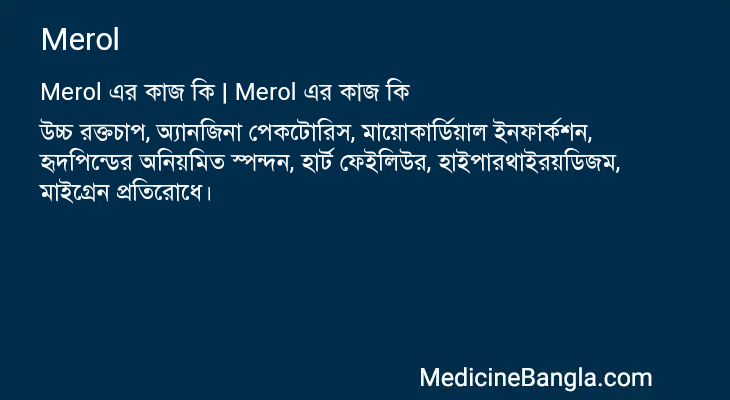 Merol এর কাজ Merol in Bangla