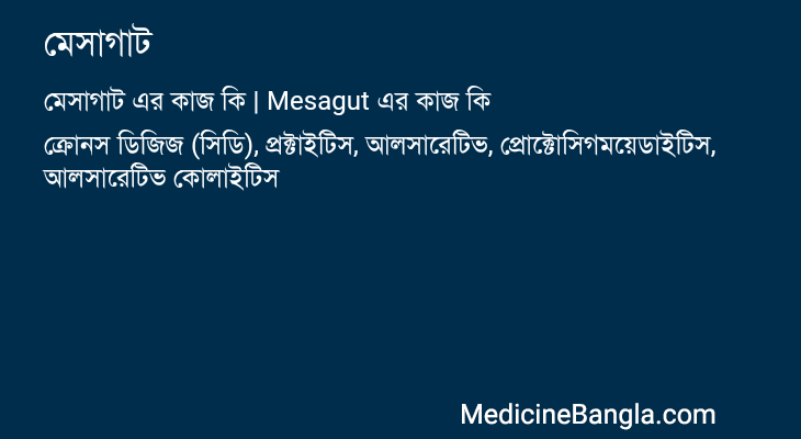 মেসাগাট এর কাজ মেসাগাট in Bangla
