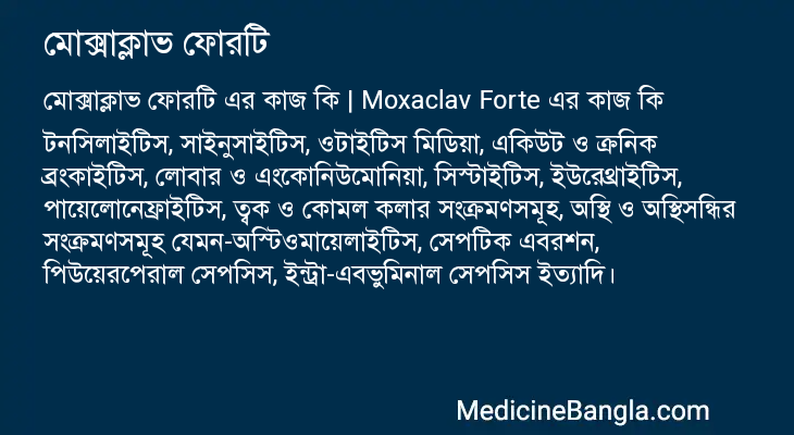 মোক্সাক্লাভ ফোরটি এর কাজ মোক্সাক্লাভ ফোরটি in Bangla