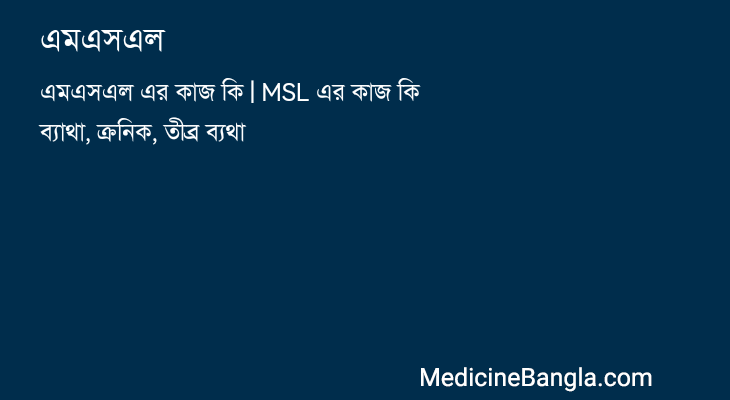 এমএসএল in Bangla
