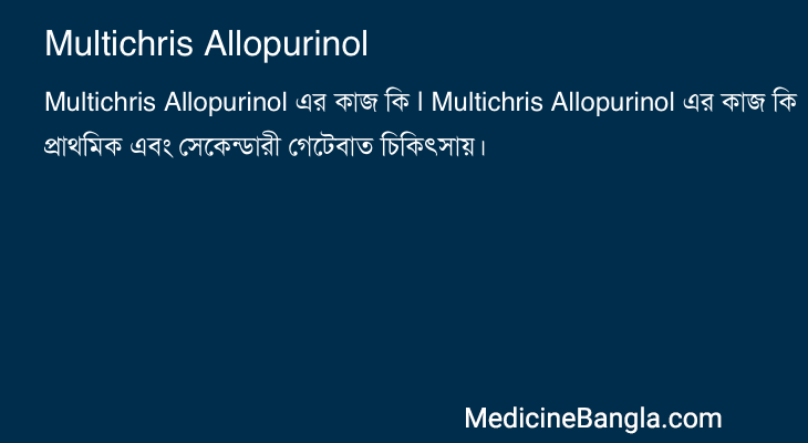 Multichris Allopurinol এর কাজ Multichris Allopurinol in Bangla