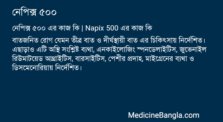 নেপিক্স ৫০০ এর কাজ নেপিক্স ৫০০ in Bangla