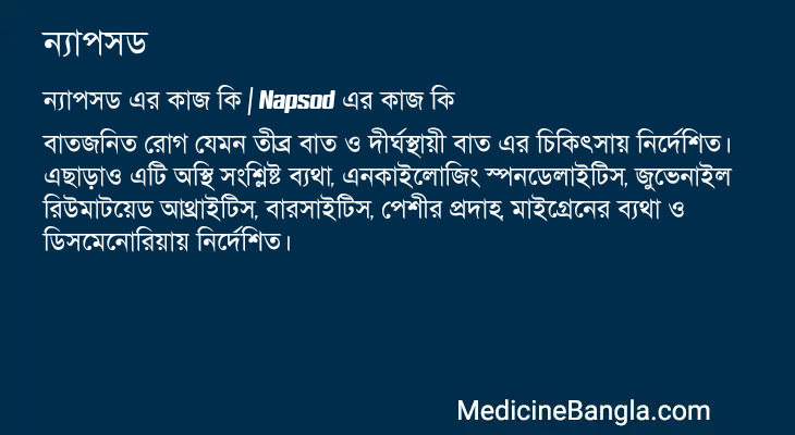 ন্যাপসড এর কাজ ন্যাপসড in Bangla