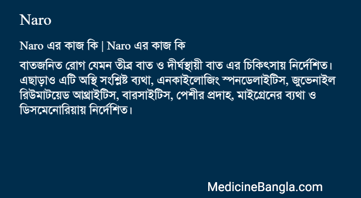 Naro এর কাজ Naro in Bangla