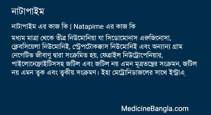 নাটাপাইম এর কাজ নাটাপাইম in Bangla
