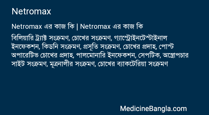 Netromax এর কাজ Netromax in Bangla