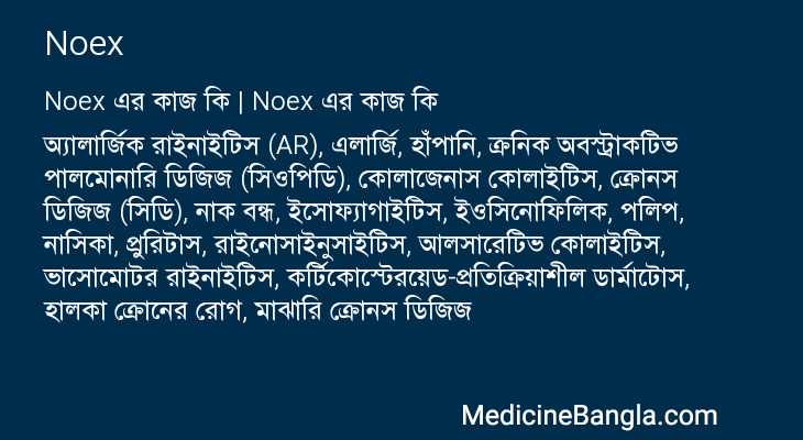 Noex এর কাজ Noex in Bangla