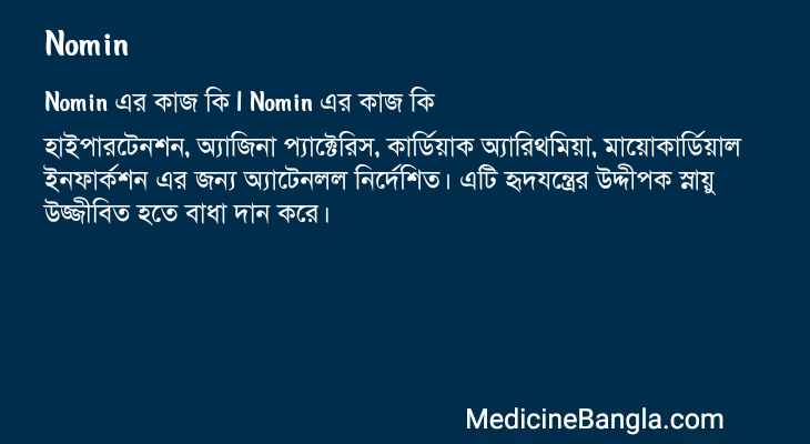 Nomin এর কাজ Nomin in Bangla