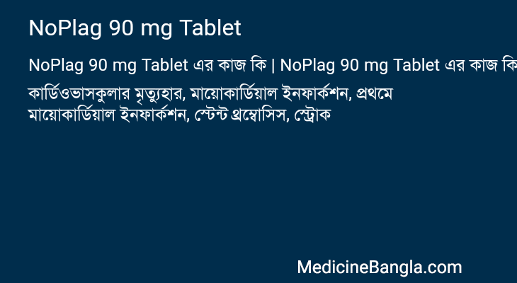 NoPlag 90 mg Tablet in Bangla