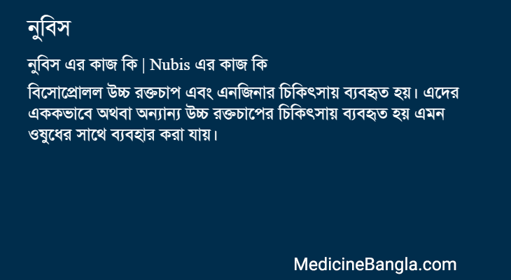 নুবিস এর কাজ নুবিস in Bangla