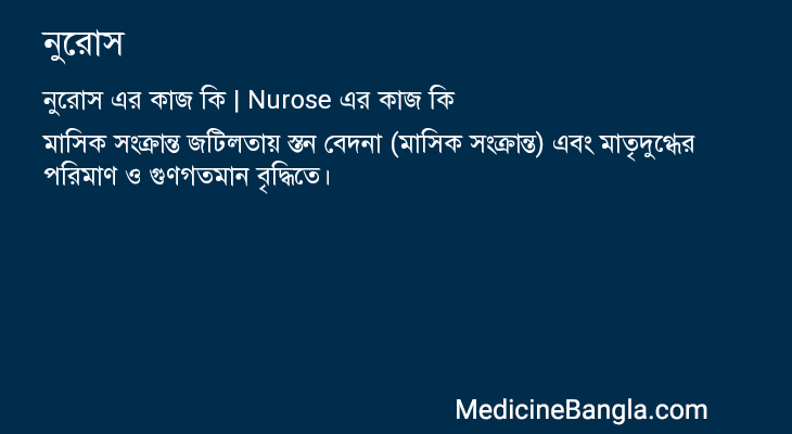 নুরোস এর কাজ নুরোস in Bangla