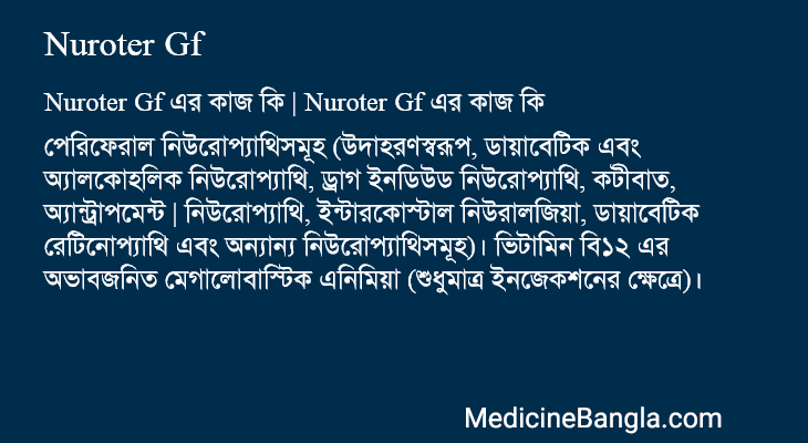 Nuroter Gf এর কাজ Nuroter Gf in Bangla