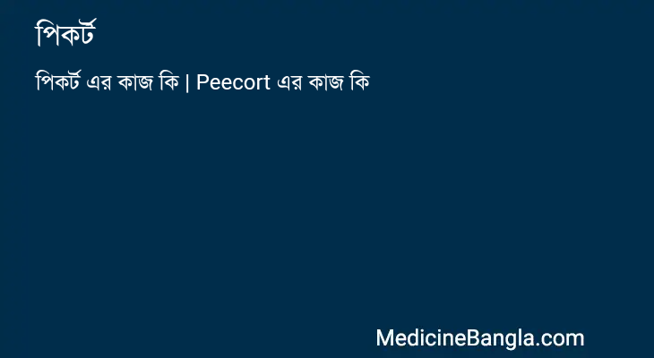 পিকর্ট এর কাজ পিকর্ট in Bangla