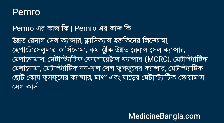 Pemro এর কাজ Pemro in Bangla