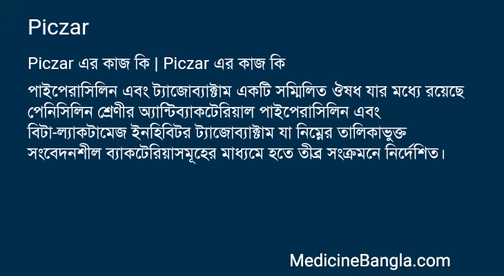 Piczar in Bangla