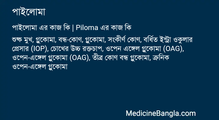 পাইলোমা এর কাজ পাইলোমা in Bangla